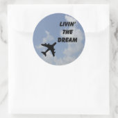 Het leven van de droom ronde Sticker (Tas)