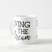 Het leven van de droom van het goede leven koffiemok (Voorkant links)