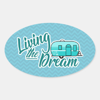 Het leven van de droomcampagne ovale sticker