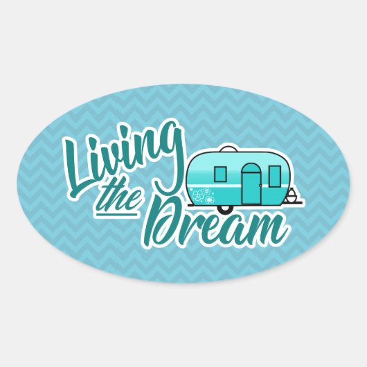 Het leven van de droomcampagne ovale sticker (Voorkant)