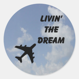 Het leven van de droomronde ronde sticker