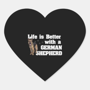 het leven van de duitse herder is beter met een du hart sticker