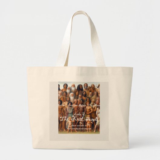 Het leven van de eerste mensen Mok Grote Tote Bag (Voorkant)