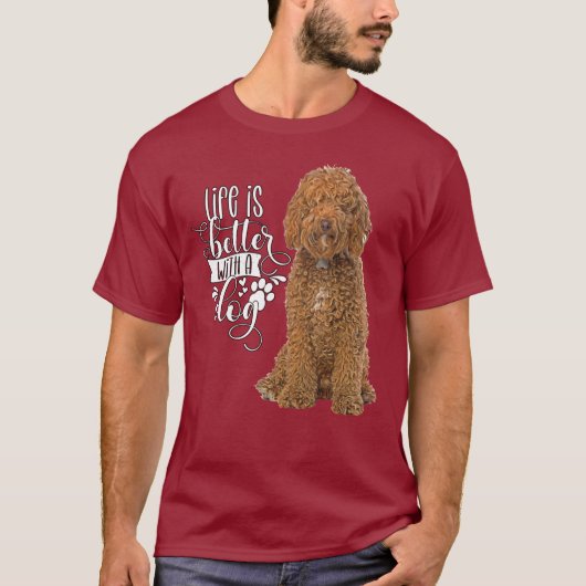 Het leven van de eigenaar van Labradoedle Dog is b T-shirt (Voorkant)
