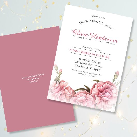 Het leven van de Floral Funeral Kaart