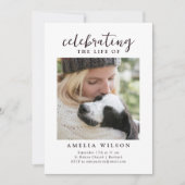 Het leven van de fotogedenkdienst vieren kaart (Voorkant)