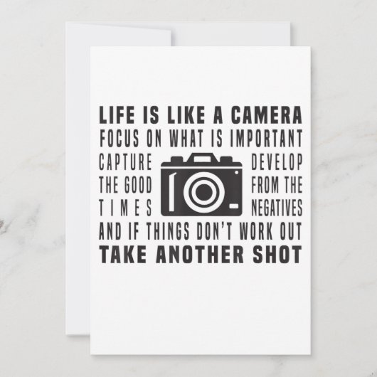 Het leven van de fotograaf is als een camera fotog aankondiging (Voorkant)