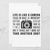 Het leven van de fotograaf is als een camera fotog aankondiging (Voorkant / Achterkant)