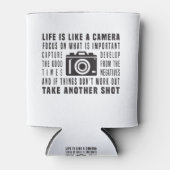 Het leven van de fotograaf is als een camera fotog blikjeskoeler (Voorkant)