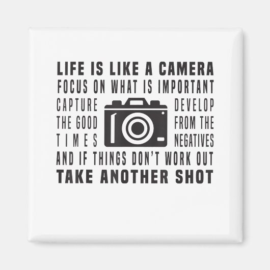 Het leven van de fotograaf is als een camera fotog magneet (Voorkant)