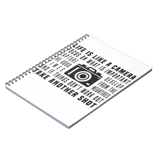 Het leven van de fotograaf is als een camera fotog notitieboek (Linkerzijde)
