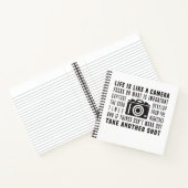 Het leven van de fotograaf is als een camera fotog notitieboek (Binnen)