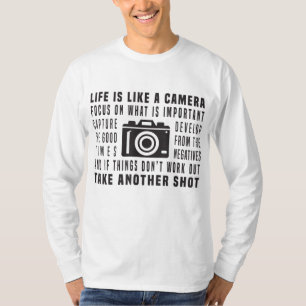 Het leven van de fotograaf is als een camera fotog t-shirt