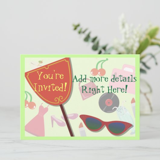 Het leven van de glam kaart (Staand voorkant)