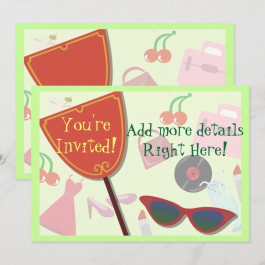 Het leven van de glam kaart (Voorkant / Achterkant)