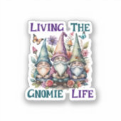 Het leven van de gnoom sticker (Voorkant)