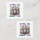 Het leven van de gnoom vierkante visitekaartje (Voorkant / Achterkant)