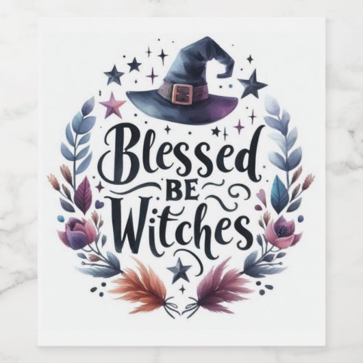 Het leven van de heks wijn etiket (Enkel label)