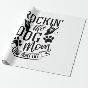 Het leven van de hond en tante Rockin Cadeaupapier
