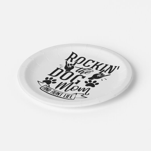 Het leven van de hond en tante Rockin Papieren Bordje (Gekanteld)