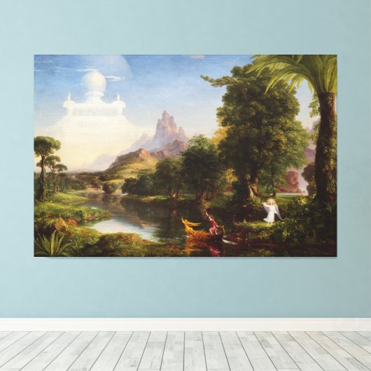 Het leven van de jeugd door Thomas Cole Canvas Afdruk (Insitu (Houten vloer))