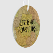 Het leven van de Kaart is een avontuur citeert Ge Ornament (voorkant)