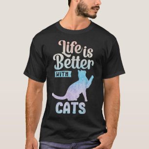 Het leven van de kattendekluis is beter bij katten t-shirt