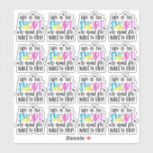 Het leven van de klap is te kort voor de nagelzake sticker (Vel)