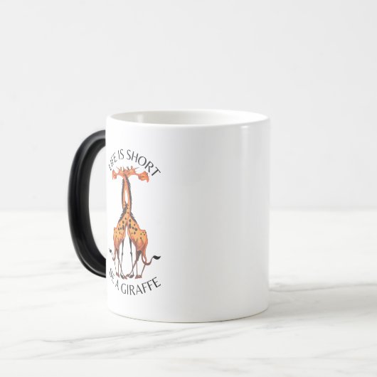 Het leven van de koffie Mok is kort Giraffe ontwer (Voorkant links)