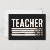 Het leven van de leerkracht terug naar school bedankkaart (Voorkant)