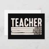 Het leven van de leerkracht terug naar school bedankkaart (Voorkant / Achterkant)