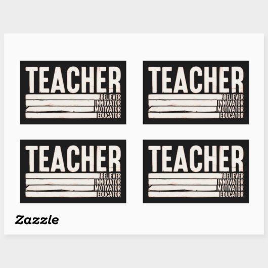 Het leven van de leerkracht terug naar school rechthoekige sticker (Vel)