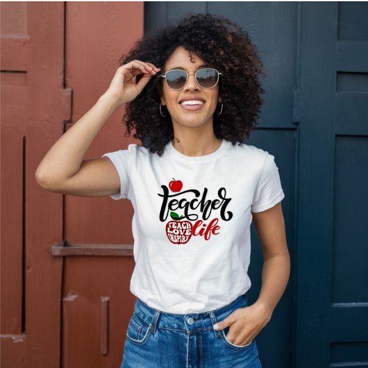 Het leven van de leraar, Leren, Liefde, Geïnspiree T-shirt