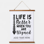 Het Leven van de Medewerker van de Chiropractor is Hangend Wandkleed (Voorkant)