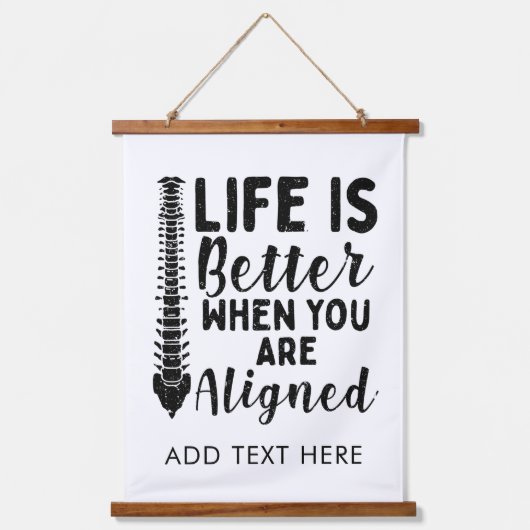 Het Leven van de Medewerker van de Chiropractor is Hangend Wandkleed (Voorkant)