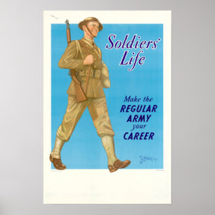 Het Leven van de Militairen van WO.II Poster