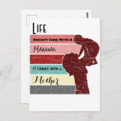 Het leven van de moederdag komt niet met een handl briefkaart (Voorkant / Achterkant)