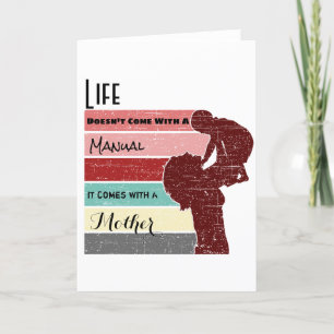 Het leven van de moederdag komt niet met een handl feestdagen kaart