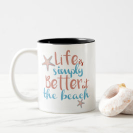 Het leven van de Mok van het strand is eenvoudig b
