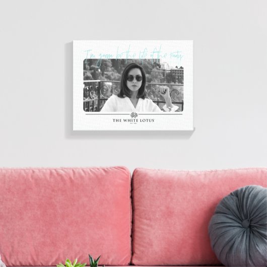 Het leven van de partij - De witte lotus Canvas Afdruk (Insitu (Woonkamer))