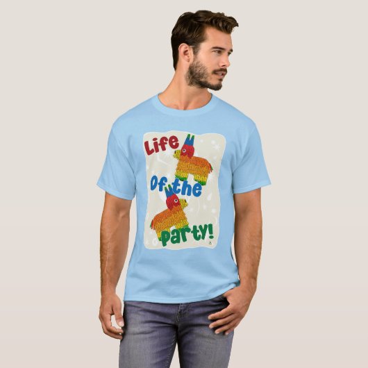 Het leven van de partij Grappig Verjaardag Pinata  T-shirt (Voorkant volledig)