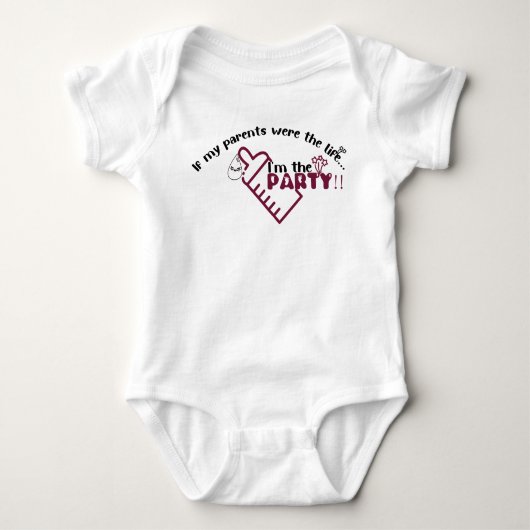 Het leven van de partij! leuke quote | romper (Voorkant)