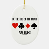 Het leven van de partijspeelbrug (kaartpakken) keramisch ornament (Voorkant)