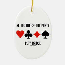 Het leven van de partijspeelbrug (kaartpakken) keramisch ornament