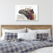 Het leven van de premie is een Glansloos Glansdoek Canvas Afdruk (Insitu (Slaapkamer))