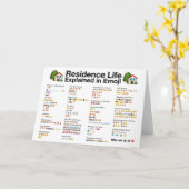 Het leven van de residentie uitgelegd in Emoji Wen Kaart (Gele Bloem)