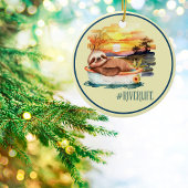 Het leven van de rivier | Leuke luiaard aangepaste Keramisch Ornament