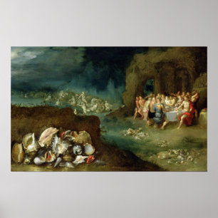 Het leven van de schelpen met het feest van de god poster