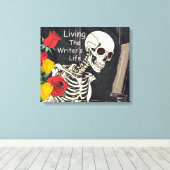 Het leven van de schrijver Canvas Wall Decor (Insitu (Houten vloer))