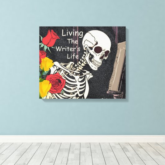 Het leven van de schrijver Canvas Wall Decor Afdruk (Insitu (Houten vloer))